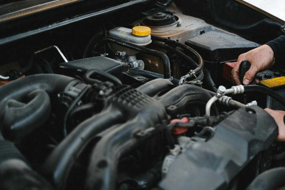 Diesel Engine Repair In Killeen, TX At First Choice Automotive Repair. Close-up diesel engine inspection at an auto repair shop