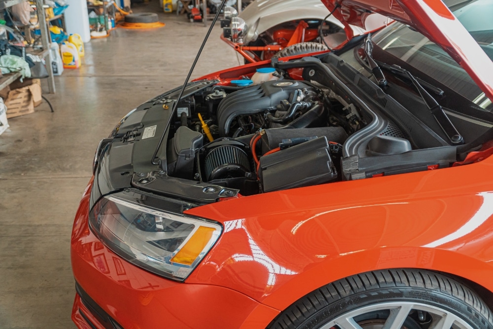 Back-to-School Car Maintenance In Killeen TX At First Choice Automotive Repair. Car in an auto repair shop for maintenance service
